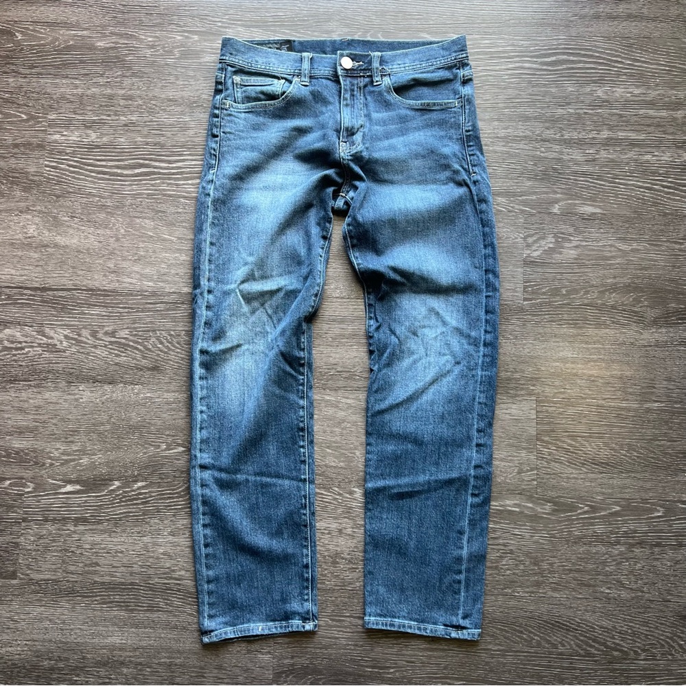 Armani Exchange Straight-Leg Blue Jeans